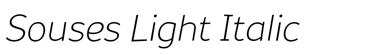 Souses Light Italic
